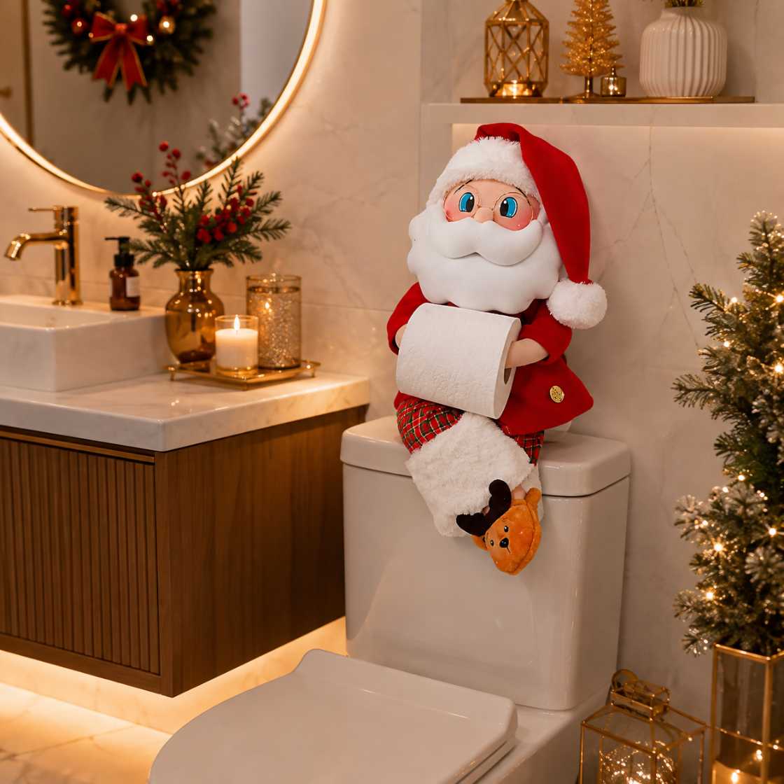 Papai Noel Porta Papel Higiênico