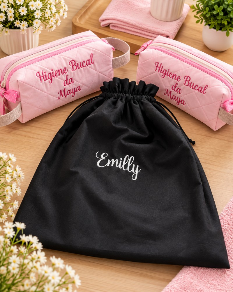 Sacola Escolar Personalizada para Roupa Suja e Limpa com Forro Impermeável